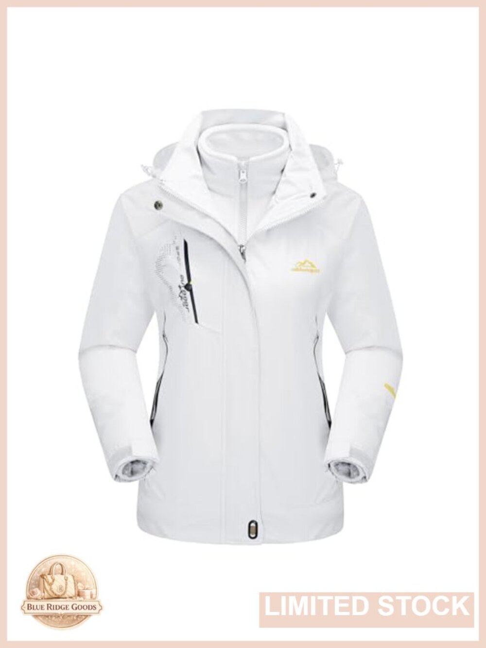 MAGCOMSEN 3-in-1 Ski Jacket Waterproof Fleece Lined Parka